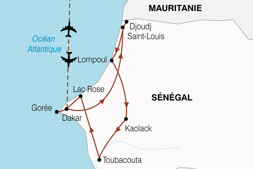 carte Senegal Couleurs Tropicales 101542